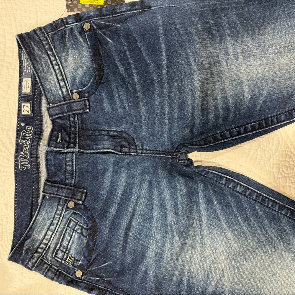 Miss Me Signature Dark Blue Skinny Jeans NWT - Picture 2 of 12